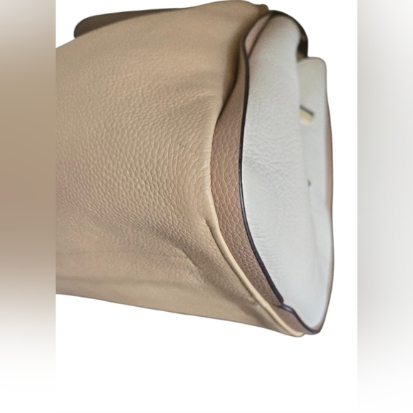 Kate Spade Knott Color Block Tan Pebbled Leather Shoulder Bag - Picture 8 of 16